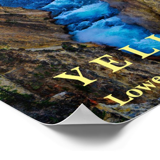 Poster Yellowstone Falls (Ecke)