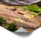 Poster Yellowstone Wasserfall (Ecke)