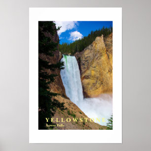 Poster Yellowstone Wasserfall