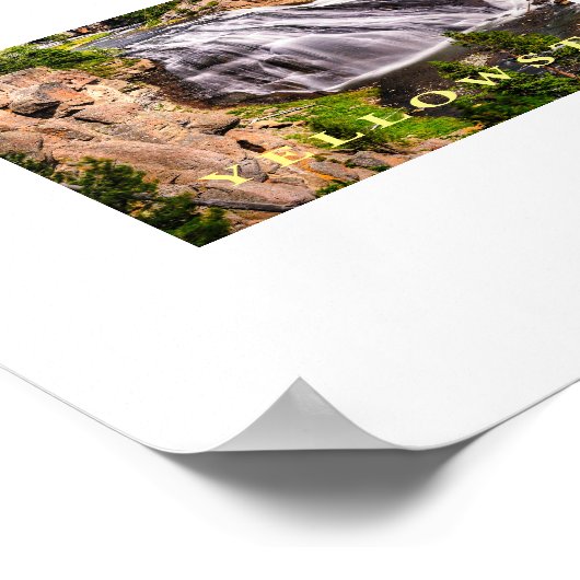 Poster Yellowstone Wasserfall (Ecke)