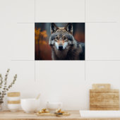 Poster Yellowstone Wolf (Küche)