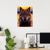 Poster Yellowstone Wolf (Heimbüro)