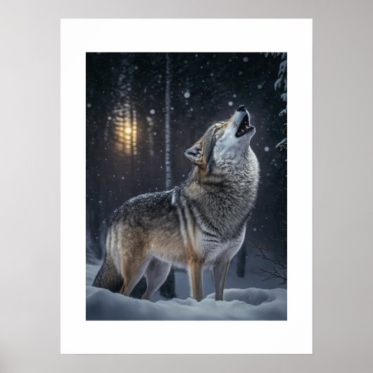 Poster Yellowstone Wolf (Vorne)