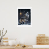 Poster Yellowstone Wolf (Küche)