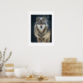 Poster Yellowstone Wolf (Küche)