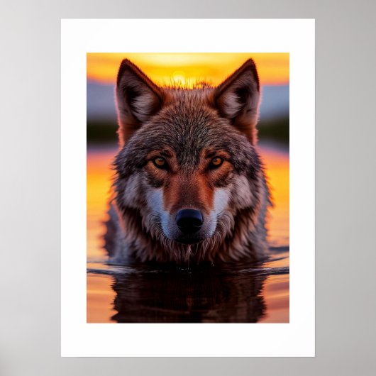 Poster Yellowstone Wolf (Vorne)