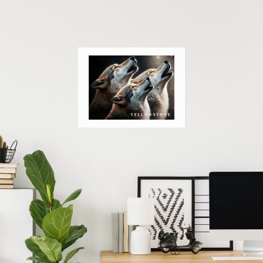 Poster Yellowstone Wolves (Heimbüro)