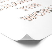 Poster "You can change World" | Rosa 8x10 (Ecke)