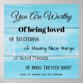 Poster-You're Worthy Poster (Vorne)