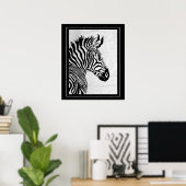 Poster-Zebra 20" x 24" Poster (Heimbüro)
