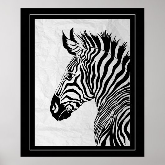 Poster-Zebra 20" x 24" Poster (Vorne)