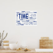 Poster - Zeitsprichwörter [blau] (Küche)