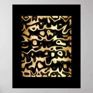 Poster ZIZZAGO Art Schwarz Gold Afrika Abstrakt