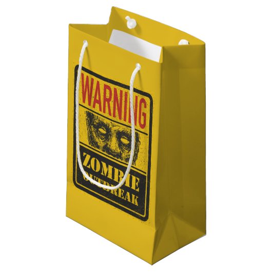 Poster Zombie-Ausbruch. Signaturboard mit Zombie Kleine Geschenktüte (Vorderseite Schrägansicht)