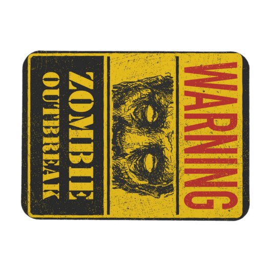 Poster Zombie-Ausbruch. Signaturboard mit Zombie Magnet (Horizontal)