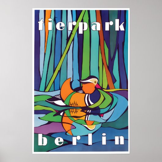 Poster Zoo Berlin mit Ente (Vorne)