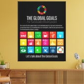 Poster zu den globalen Zielen Leinwanddruck (Insitu (Wohnzimmer))