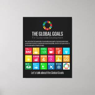Poster zu den globalen Zielen Leinwanddruck