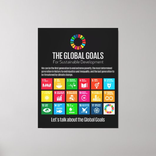 Poster zu den globalen Zielen Leinwanddruck (Vorderseite)