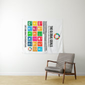 Poster zu den globalen Zielen Wandteppich (Beispiel (Horizontal))