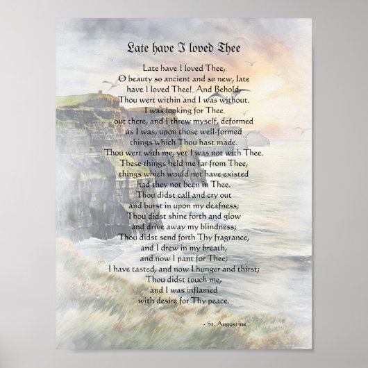 Poster zu spät habe ich dich geliebt - Saint Augus (Vorne)