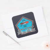 Poster zum Aufstehen Quadratischer Aufkleber (Umschlag)