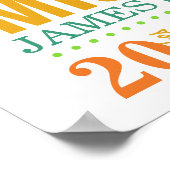 Poster zum Geburtsdatum des Kindes - Zirkus (Ecke)