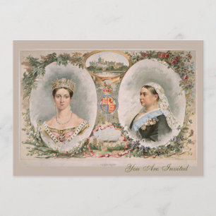 Poster zum Goldenen Jubiläum von Königin Victoria Einladung