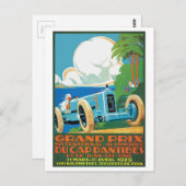 Poster zum Grand Prix Racing 1929 Cap D'Antibes Postkarte (Vorne/Hinten)