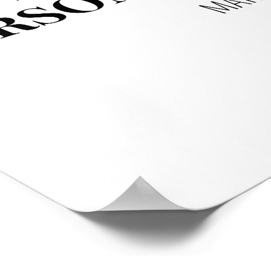 Poster zum Hochzeitsprogramm für Grünpflanzen (Ecke)