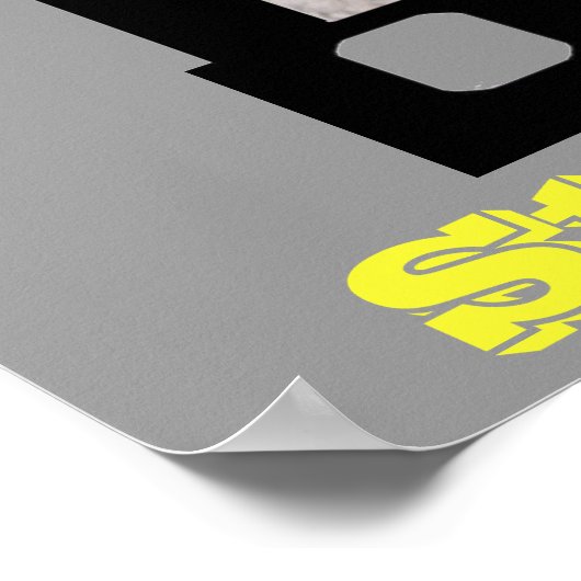 Poster zum Rauchen auf Grau (Ecke)