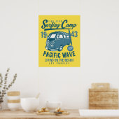Poster zum Surfen im Camp Pacific Wave (Küche)