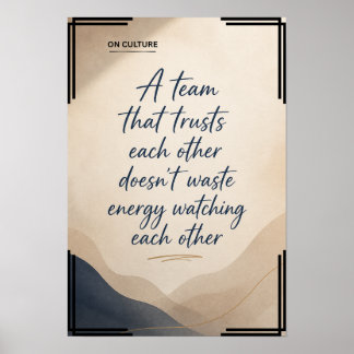 Poster zur Arbeitsplatzkultur
