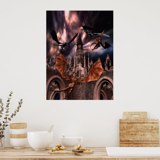 Poster zur Bekämpfung von Drachen (Küche)