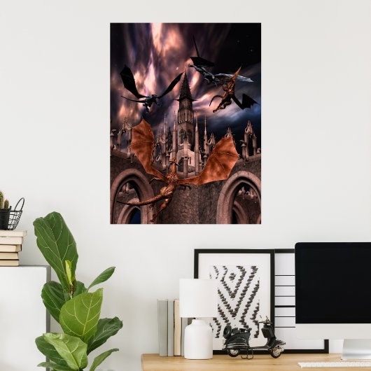 Poster zur Bekämpfung von Drachen (Heimbüro)