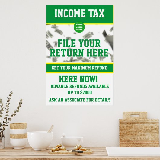 Poster zur Einkommensteuer (Küche)