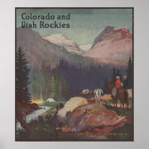 Poster zur Förderung der Colorado-Eisenbahn