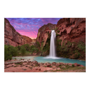 Posterdruck der Havasu Falls in Havasupai, AZ Fotodruck