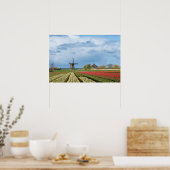 Posterdruck für Windmühle und Tulpen Poster (Küche)