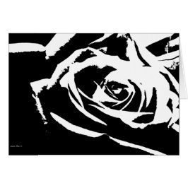 Posterisierte Rose Art Card