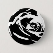 Posterisierte Rose Kunst Button (Vorderseite)