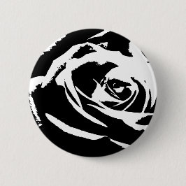 Posterisierte Rose Kunst Button