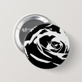Posterisierte Rose Kunst Button (Vorne & Hinten)