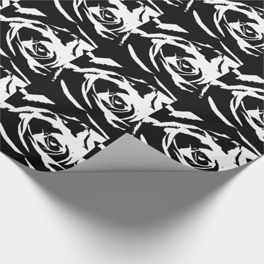 Posterisierte Rose Kunst Geschenkpapier (Ecke)