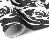 Posterisierte Rose Kunst Geschenkpapier (Rolleneckpunkt)