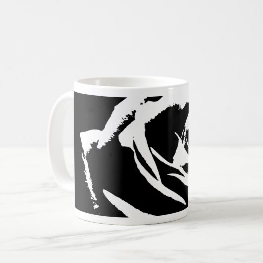 Posterisierte Rose Kunst Kaffeetasse (Vorderseite Links)