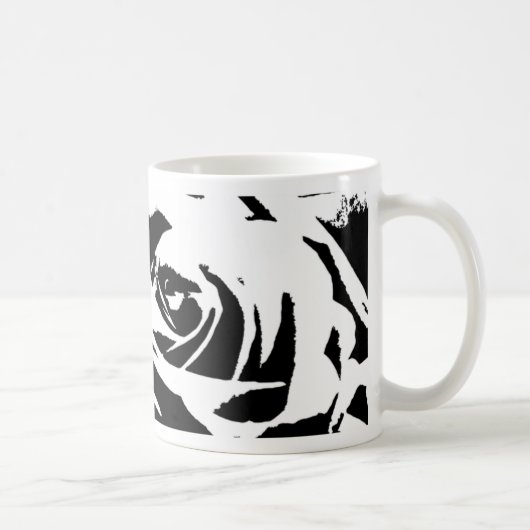 Posterisierte Rose Kunst Kaffeetasse (Rechts)