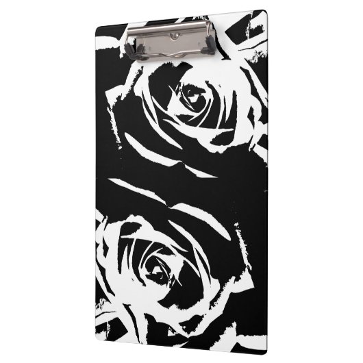 Posterisierte Rose Kunst Klemmbrett (Links)