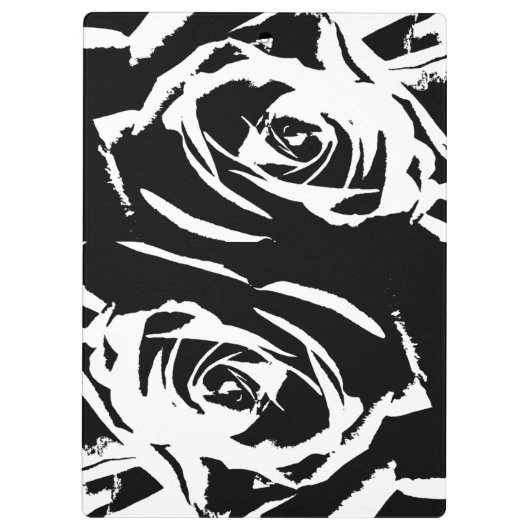 Posterisierte Rose Kunst Klemmbrett (Rückseite)