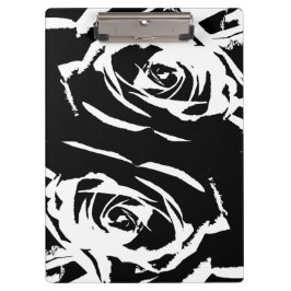 Posterisierte Rose Kunst Klemmbrett